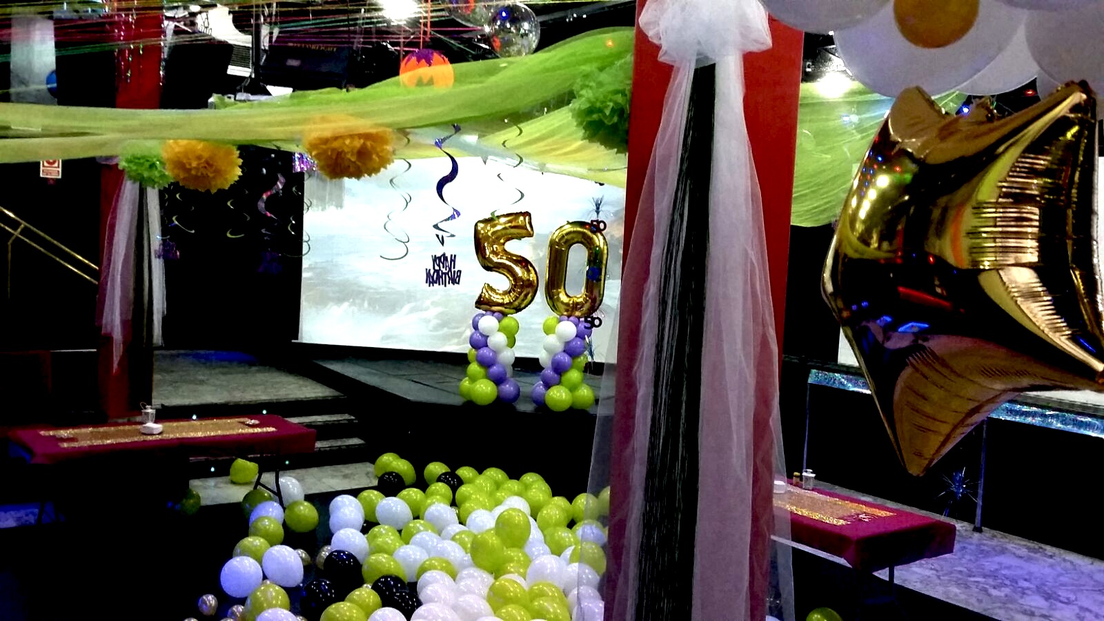 Balloon Decorations for parties disco