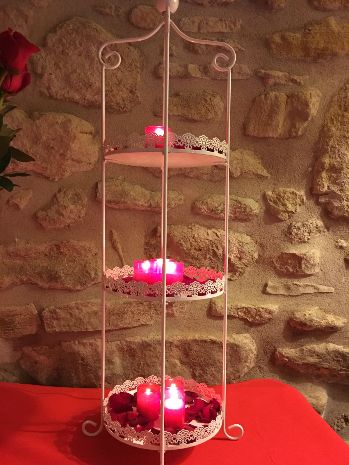 Decorations for parties red candles