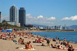 playa becahes barcelona